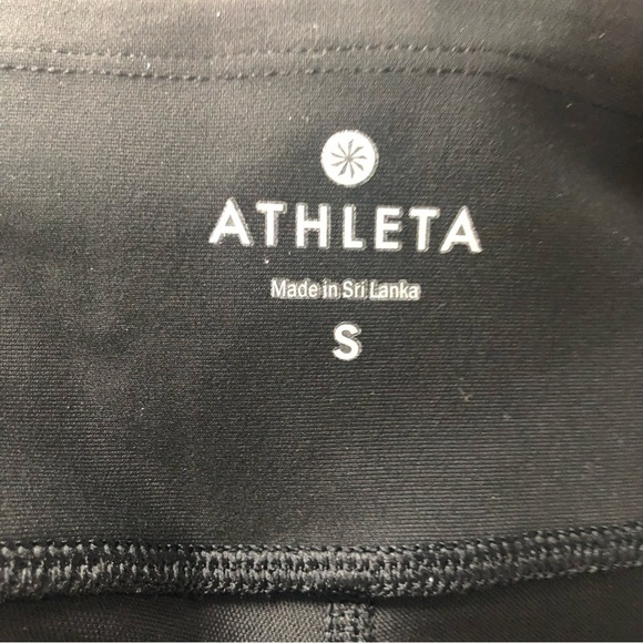 Athleta Trucool Stealth Black Laser Cut Tights/Leggings Sz. S Athleisure Active - Picture 8 of 10